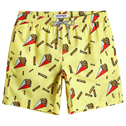 MaaMgic Bañador Hombre Shorts de Baño Shorts de Playa Traje de Baño para Natación Secado Rápido para Vacaciones,Chips Sabrosos,S características