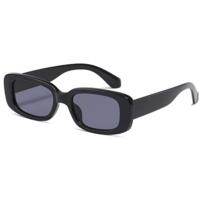 kimorn Gafas de sol rectangulares para mujeres y hombres, gafas de moda Retro a la moda de los años 90, marco cuadrado de protección UV 400 Vintage K1