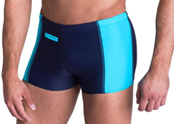 Aquarti Bañador de Hombre Tipo Boxer con Bolsillo, Azul Oscuro/Azul, M precio