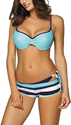 Yutdeng Bikinis Mujer Tres Piezas Triangulo Push Up Tanga y Pantalon Traje de Baño Brasileño Bikini Rayas Deportivo Bañadores Mujer Natacion precio