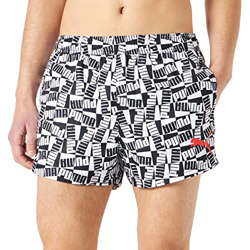 PUMA Block Logo Short Shorts Bermudas, Negro Combo, M para Hombre en oferta