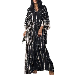 Snyemio Kaftan Vestido Largo Playero Mujer Maxi Pareo Verano Tunica Boho Talla Grande Kimono Estampado, Color 13, Talla única características