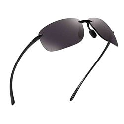 JIM HALO Deporte Gafas de Sol Para Hombre Mujer TR90 Sin Marco Borde Marco Irrompible Para Correr Pescar Béisbol Conducir Gris en oferta