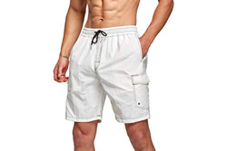 Tansozer Bañador Hombre Corto Bañadores Hombre Surferos Secado Rápido Pantalones Cortos Hombre Verano Shorts de Baño con Forro de Malla Blanco 2XL en oferta