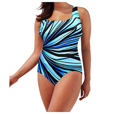 Trikinis Mujer Pieza Mujer W Traje De BañO Conjunto De Bikini BañAdor Natacion Mujer para Mujer BañAdores Mujer (Azul, XXXXL)