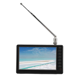 ASHATA TV Portátil de 5 Pulgadas, Monitor LCD de TV Portátil, Compatible con ISDB T, Recargable, 1080P, Mini Televisión Digital, Enchufe de la UE, TV  precio