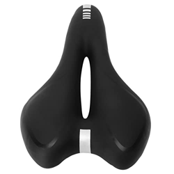 Sillín de Bicicleta, Sillín de Bicicleta de Montaña para Ciclismo, Absorción de Impactos, Relleno de Esponja Negra para Bicicletas Plegables precio