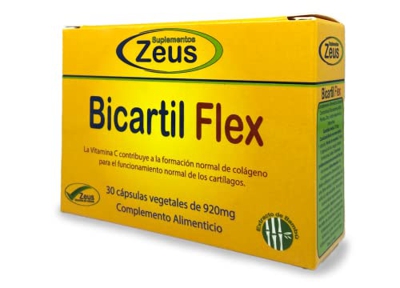 BICARTIL FLEX | reduce la inflamación del sistema muscular/articular | mejora la flexibiliad | Evita la destrucción del tejido osteoarticular | 30 cps