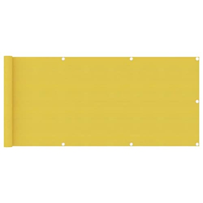 Pantalla de balcón amarillo 75x300 cm HDPE-Color: Amarillo-Material: 100% HDPE (polietileno de alta densidad)