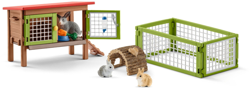 Schleich Farm World Rabbit Hutch 42420 NEW características