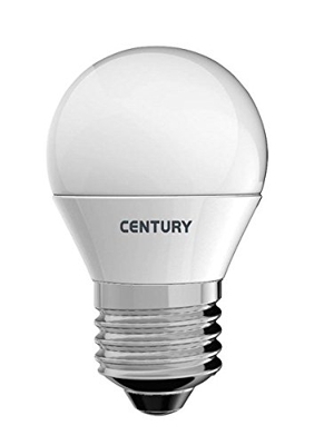 Century MicroLED globo de cerámica, 4Â W, casquillo E27, 3000Â K, 322 lm, duración media 30.000 horas