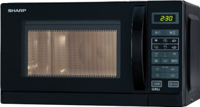 Sharp R-642 Mikrowelle Doppelgrill 2 in 1 Schwarz