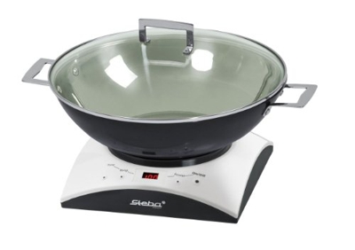 SPRINT 68300 Induktions-Fondue+Wok 1000W,Timer IK 11 S ws/sw/eds Rostfreier