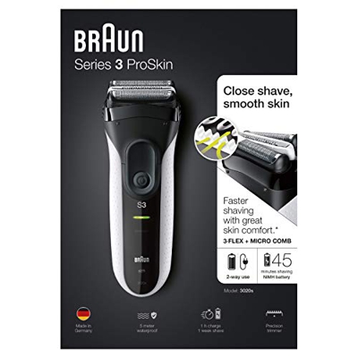 BRAUN SERIES 3 PROSKIN 3020s SHAVER 3-FLEX + MICRO COMB BRAND NEW SEALED BOXED