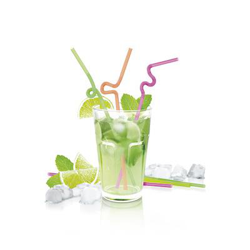 Tescoma Drinking Straws Long Hinge, 40 Pcs Mydrink, Assorted, 31.5 x 9 x 1.6 cm características