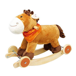 Cavallo a dondolo con ruote estraibili e suoni gioco per bambini características