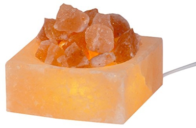 Himalaya Salt Dreams 4041678006532 iluminada Bola de Cristal de Sal Petite Kubus, Ancho 8 cm, Altura aproximada de 4 cm, con LED-eléctrico