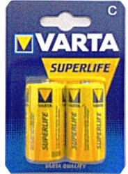 10 X Baby C Superlife Batería Zinc - Carbono R14 3000mAh 1,5V Varta AR1882