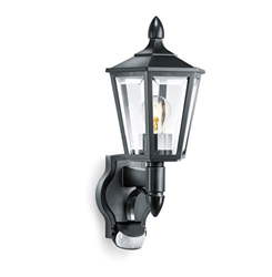 Steinel L 15 negro - Farol de pared exterior con 180° detector de movimiento, Farolillo Sensor con potencia de máx. 60 vatios, Iluminación de exterior en oferta