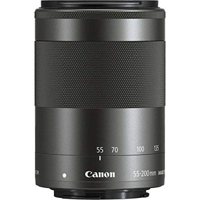 Canon EF-M 55-200 mm f:4.5-6.3 IS STM - Objetivo para Canon (Diámetro 52 mm), Negro