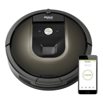 Roomba 980 aspiradora robotizada Sin bolsa Negro, Marrón 0,6 L, Robot aspirador