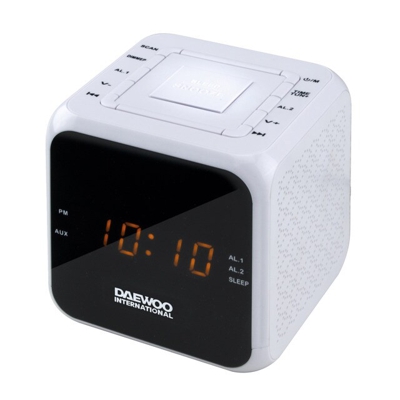 Radio Reloj Despertador Daewoo DCR-450 Blanco