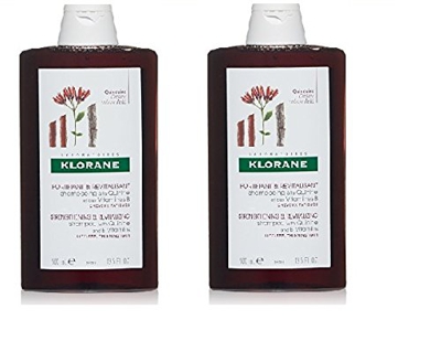 2 Klorane Champú Alla chinina y Vitamina B fortificante 400 ml para la Cuidado de Cabello fragili y devitalizzati