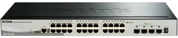 D-Link DGS-1510-28X - Switch 24 Puertos Gigabit L2+ (funcionalidades L3) y 4 Puertos 10G SFP+, apilable, Altura 1U, VLAN automática para Video vigilan características