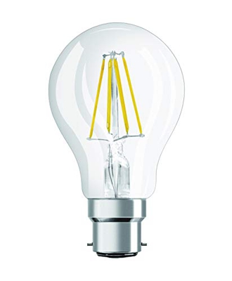 Osram Retrofit Classic A Lámpara LED B22d, 4 W, Blanco