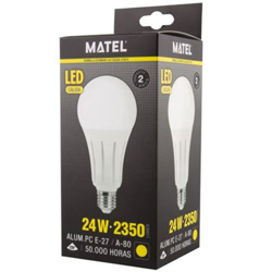 Bombilla LED estandar E27 24 watios calida 23293 en oferta