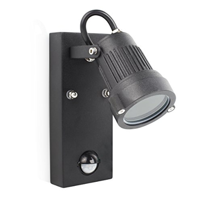 Lámpara de pared con sensor, 20 W, Negra GSW-170-MG