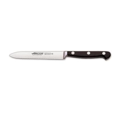 Cuchillo Tomatero Arcos Clásica 255600 de Acero Nitrum, con Mango de Polioximetileno y hoja de 13 cm en estuche