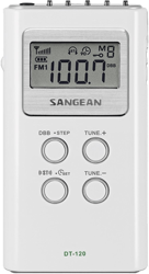 Radio Portátil Sangean DT-120 AM/FM Blanco características