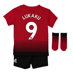 Equipación local del Manchester United 2018-19 para bebés dorsal Lukaku 9 características