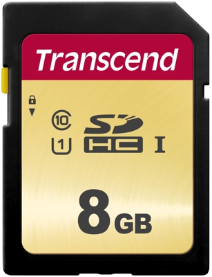 Transcend Transcend 8GB SDHC-Karte 500S UHS-I U1 V10 95/60MB/s (TS8GSDC500S