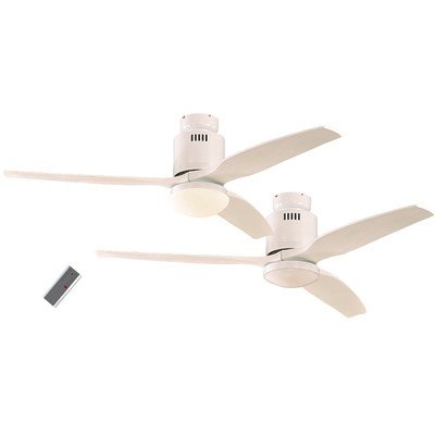 Ventilador de techo con luz CasaFan 93132324 AERODYNAMIX ECO 132 WE plateado/ blanco