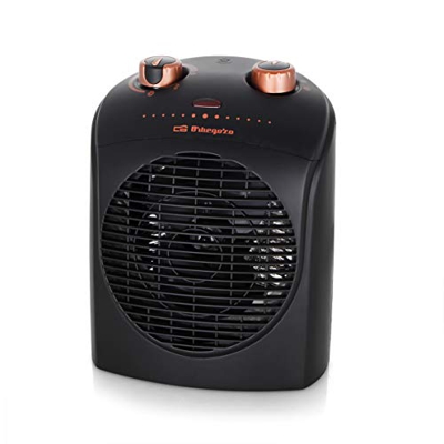 Calefactor Eléctrico Orbegozo fh 5036 Negro 2200w Termostato Regulable 2 Posiciones y Ventilador