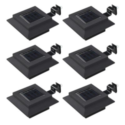 Lámparas solares LED de exterior vidaXL, 6 uds cuadradas 12 cm Negro precio