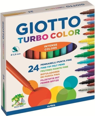 ROTULADORES COLORES GIOTTO TURBO COLOR (24U.) ESTU