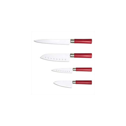 Juego de 4 cuchillos profesionales de estilo japonés para uso doméstico. Recubrimiento cerámico. Set de cuchillos Santoku de Cecotec. en oferta