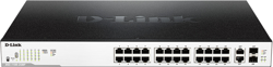 D-Link DGS-1100-26MP - Switch Smart Gigabit PoE+ 26 Puertos (24 10/100/1000 Mbps y 2 SFP), Altura 1U, indicado para Video vigilancia, VLAN automática, características