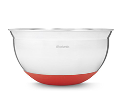 Brabantia 364365 - Cuenco, 1,6 l, Acero Mate, Base Color Rojo precio