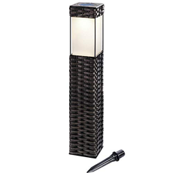 Lámpara vertical solar LED Mimbre blanco universal características