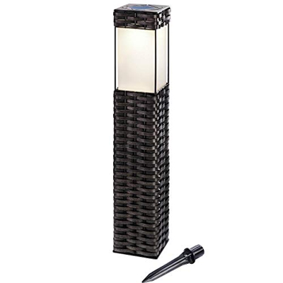 Lámpara vertical solar LED Mimbre blanco universal