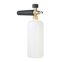 Cañón de espuma ajustable Botella de 1 litro Lanza de espuma de nieve con conector rápido de 1/4 "para pistola de lavado a presión características