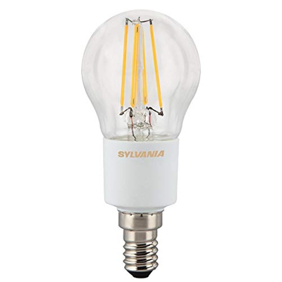 Sylvania Bombilla LED de filamento, clase A++, de 4,5 W, 470 lm, casquillo E14, temperatura color 2700K