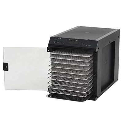 vidaXL Deshidratador Alimentos Acero Inoxidable 11 Bandejas 480W Negro Cocina