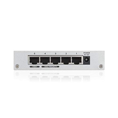 Zyxel de 5 puertos Gigabit Ethernet Switch Desktop - Carcasa de metal [GS-105BV3]