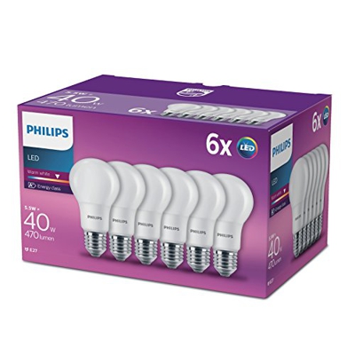 Bombillas LED Philips 6 unidades 40 W 929001234291