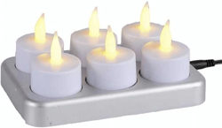 Juego de 6 velas LED recargables Tealight precio